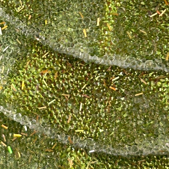 Large Lime Green Sparkly Christmas Tree Candle NEW UNUSED - Picture 9 of 11